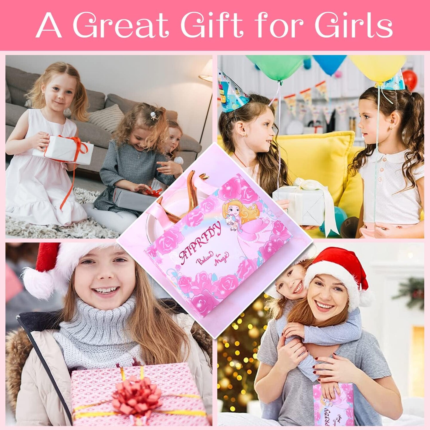 Charm Bracelet Making Kit &#x2013; 72-Piece Unicorn &#x26; Mermaid Jewelry Craft Set for Girls Aged 5-12 (Rose)