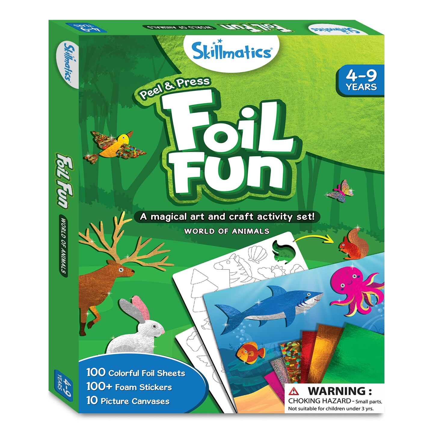 Art & Craft Activity - Foil Fun Animals, No Mess Art for Kids, Craft Kits & Supplies, DIY Creative Activity, Gifts for Boys & Girls Ages 4, 5, 6, 7, 8, 9, Travel Toys
