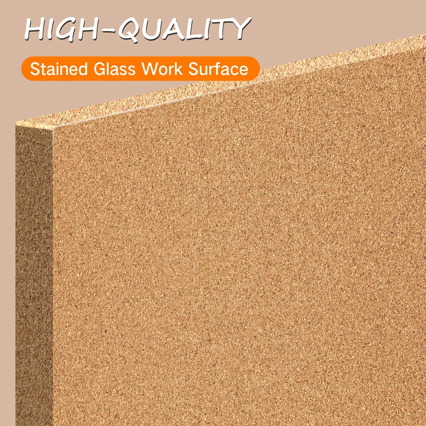 12&#x22; X 12&#x22; Stained Glass Supplies, 1/2&#x22; Thick Heat Resistant Stained Glass Work Surface, Stain Glass Tools and Supplies to Protect Table and Countertops from Damage - by Godora