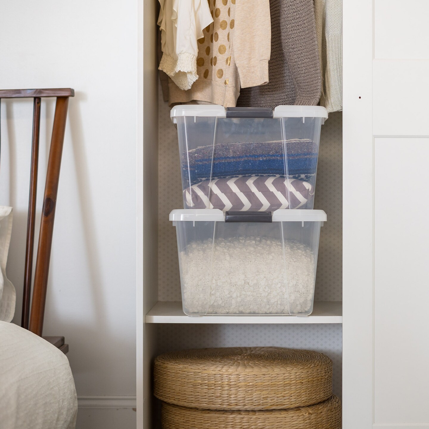 IRIS USA 45/68/91/144qt Plastic Storage Bins with Lids