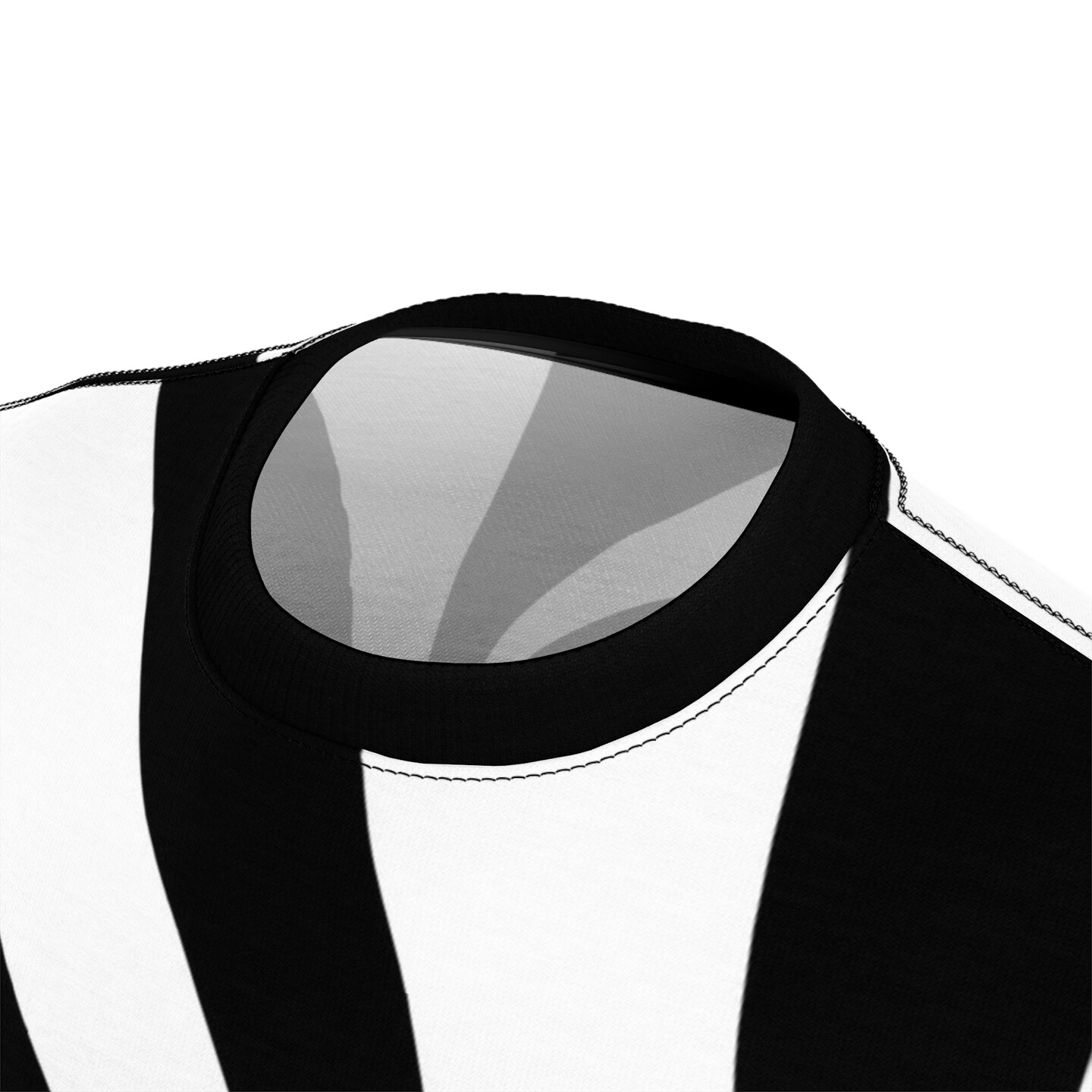 Unisex Graphic T-Shirt - Optical Illusion Black Hole Twisted Vortex Swirl Warped Tunnel (Black and White) - image7