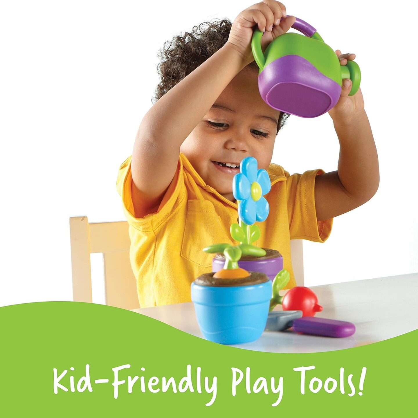 New Sprouts Grow It! Toddler Gardening Set - 9 Pieces, Ages 2+ Toddler Learning Toys, Garden Toys for Kids, Spring and Easter Toys for Boys and Girls