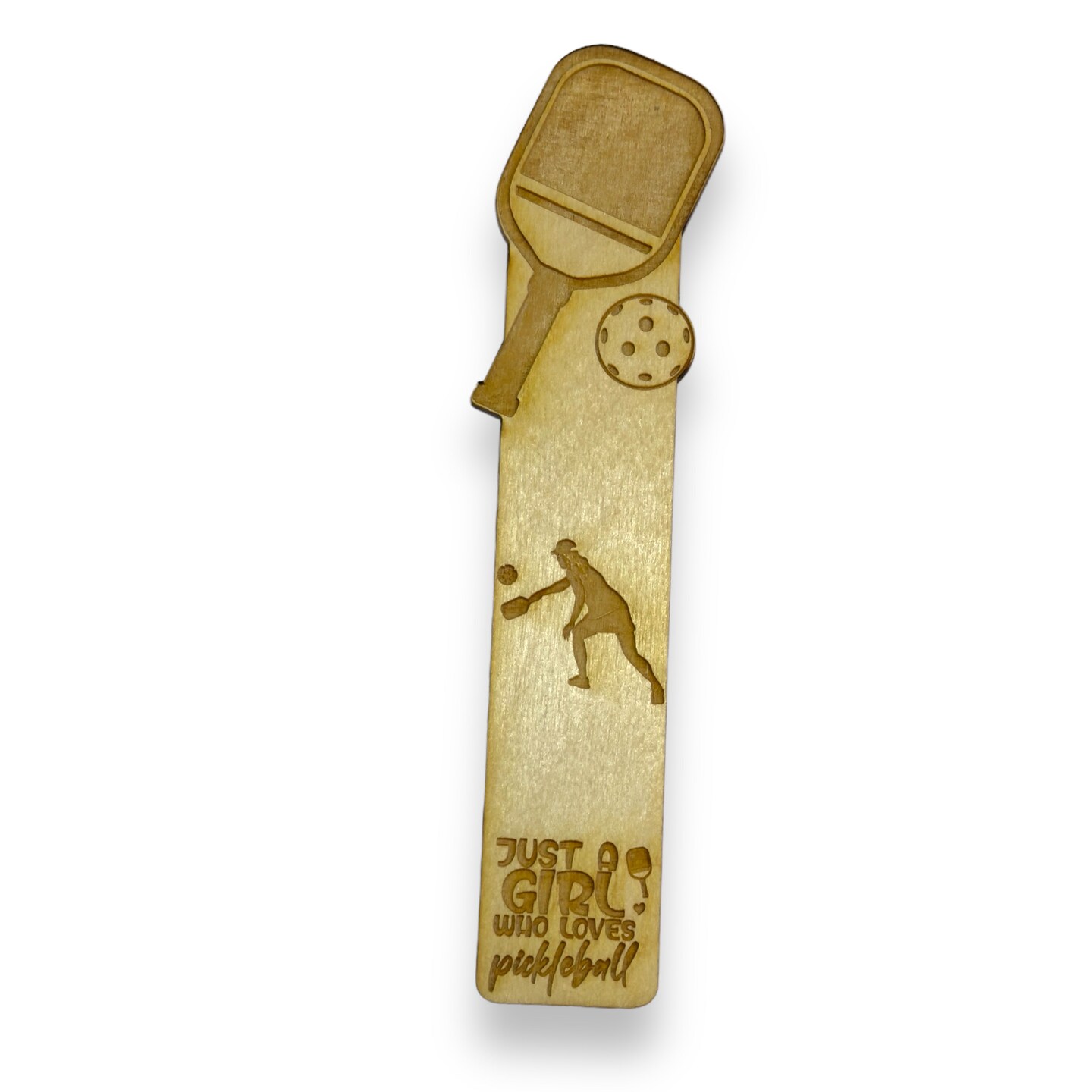 Bookmark - Pickleball - Birch wood