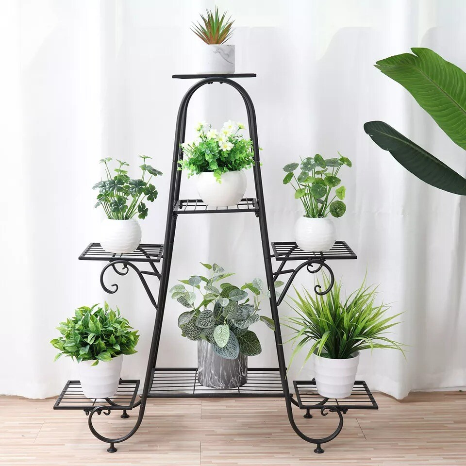 Metal Plant Stand Indoor Outdoor Thick Iron 7Tier Corner Plant Rack Flower Shelf