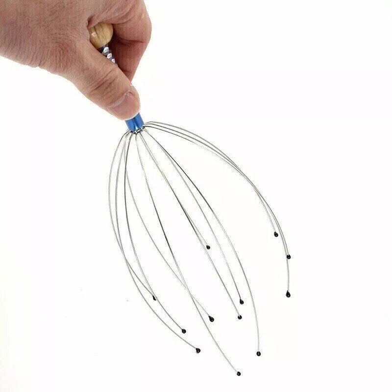 2pcs Head Massager Scratcher Neck Massage Scalp Relax Calm Stress Relief Octopus