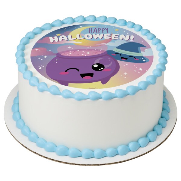 Halloween Cuties Edible Cake Topper Image 7.5&#x22; Round