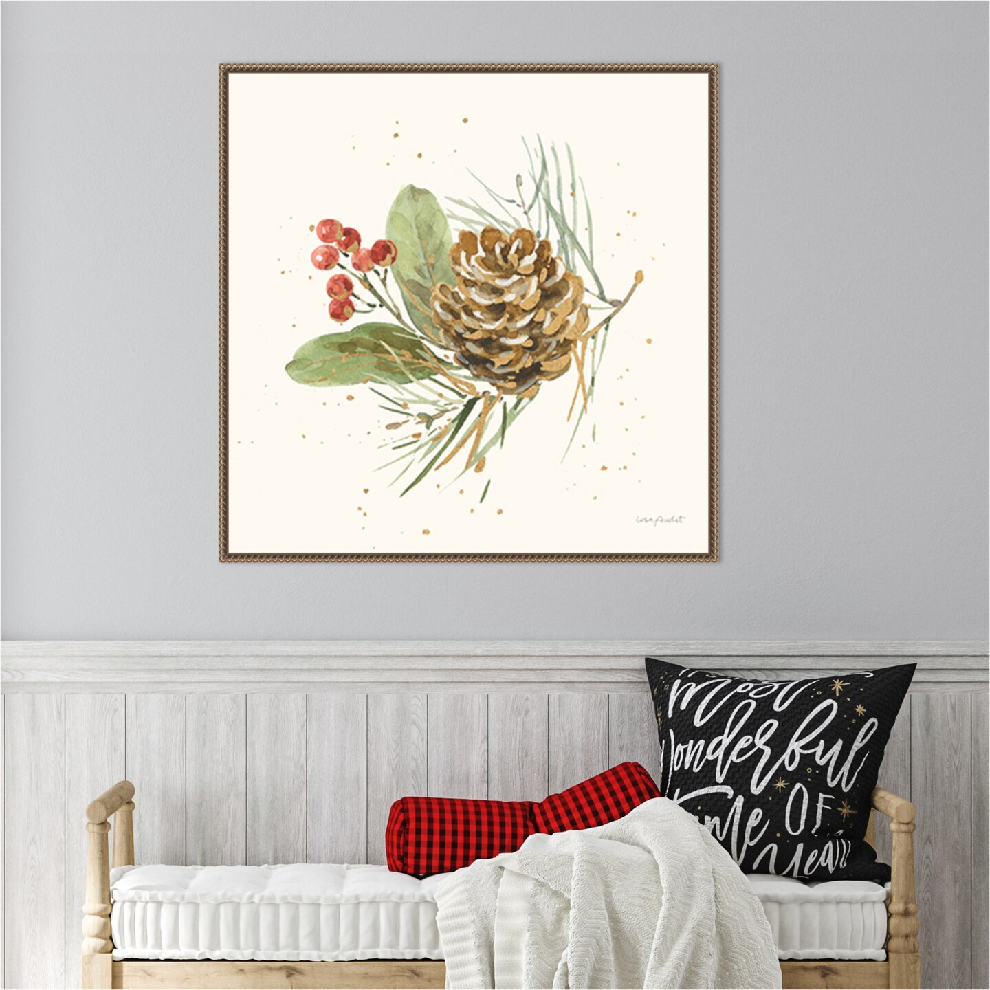 Winter Blooms VI by Lisa Audit Framed Canvas Wall Art