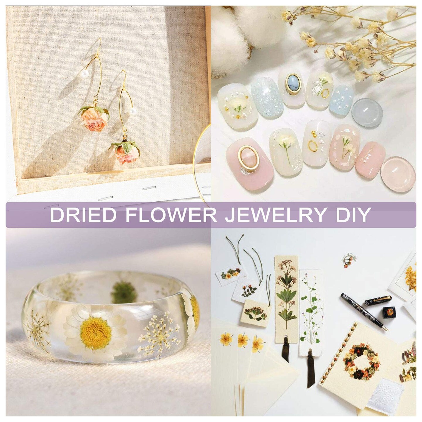 9 Bags Dried Flowers,100% Natural Dried Flowers Herbs Kit for Soap Making, DIY Candle Making,Bath - Include Rose Petals,Lavender,Don&#x27;t Forget Me,Lilium,Jasmine,Rosebudsand More