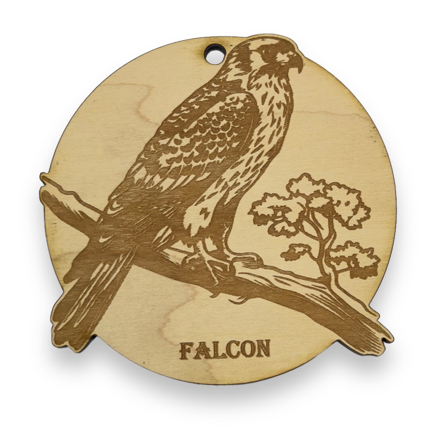 Ornament - Falcon Raw Wood Ornament - Falcon Raw Wood