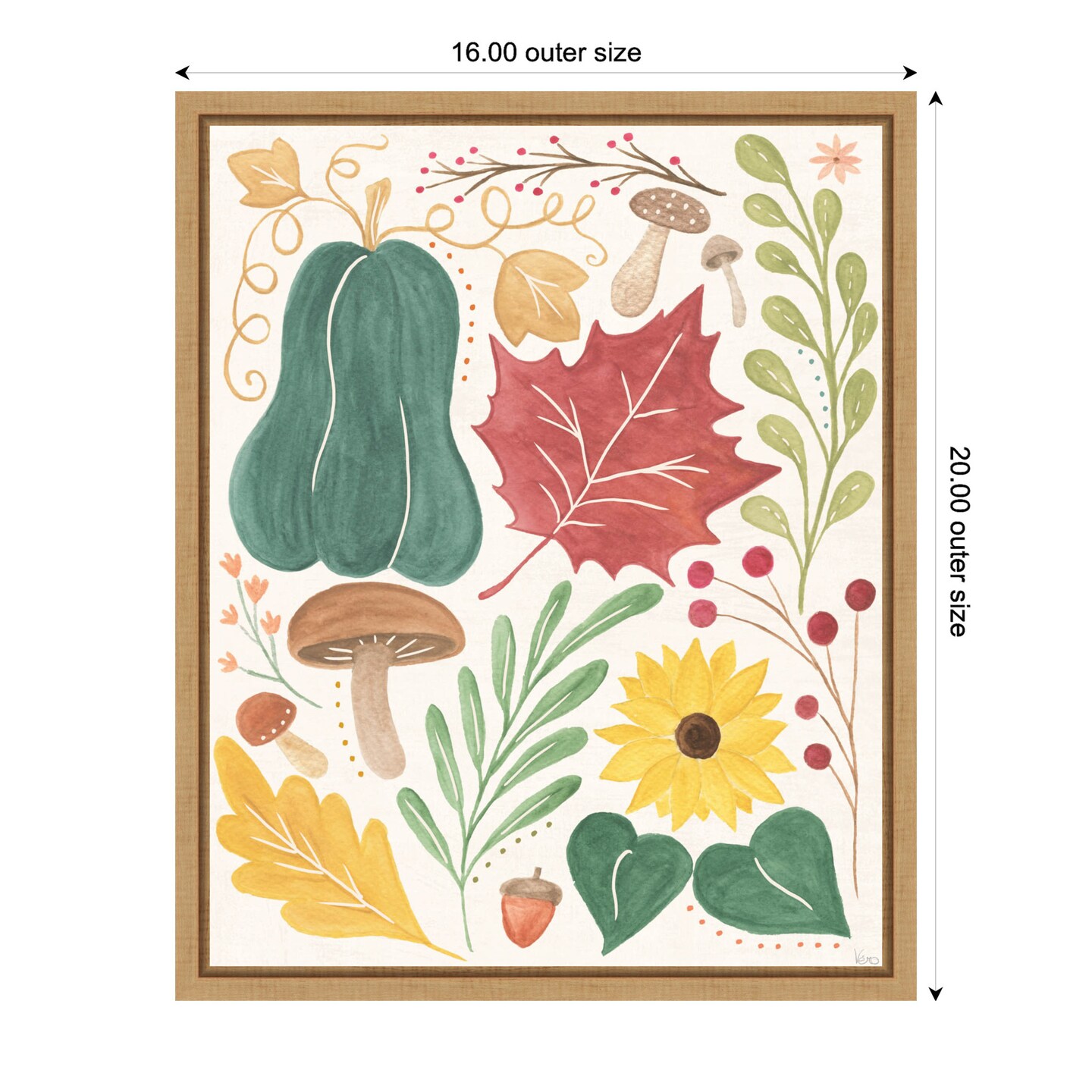 Mod Harvest II by Veronique Charron Framed Canvas Wall Art