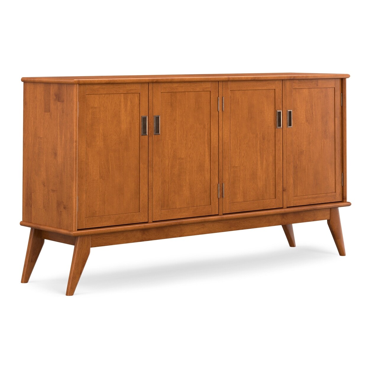 Draper Mid Century 4 Door Sideboard Buffet Solid Hardwood Adjustable Shelves