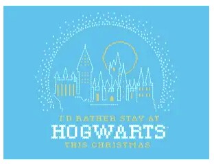Harry Potter Hogwarts 4 Pack Blank Christmas Cards &#x26; Envelopes Set