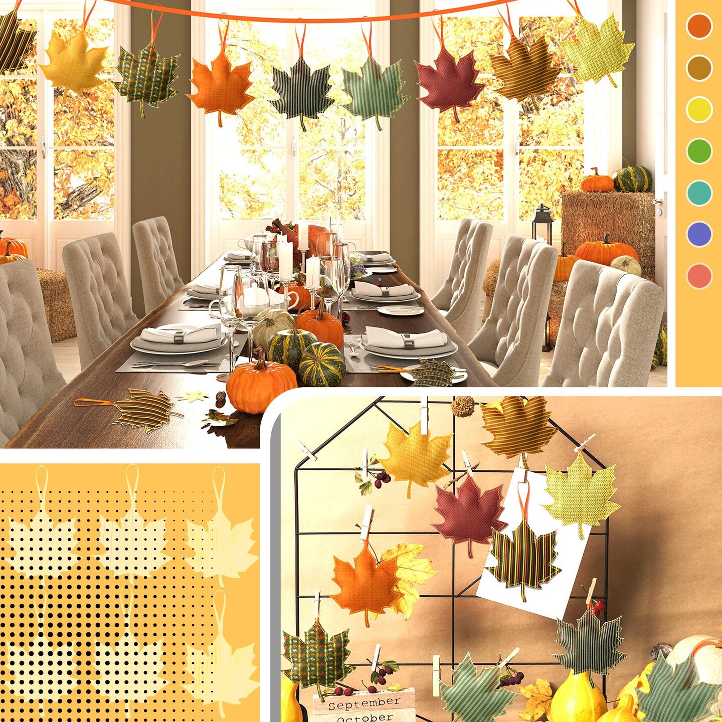 27 Pieces Fall Thanksgiving Maple Leaf Hanging Ornaments Felt 3D Fall Decoration Harvest Fall Leaves Farmhouse Decorations for Tree Festival Party Supplies(Maple Leaf Style)