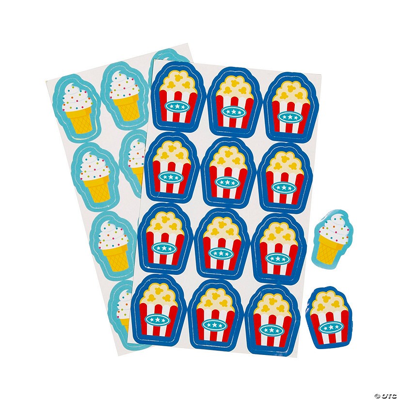 Carnival Treat Bags with Stickers Bulk 48 Pc