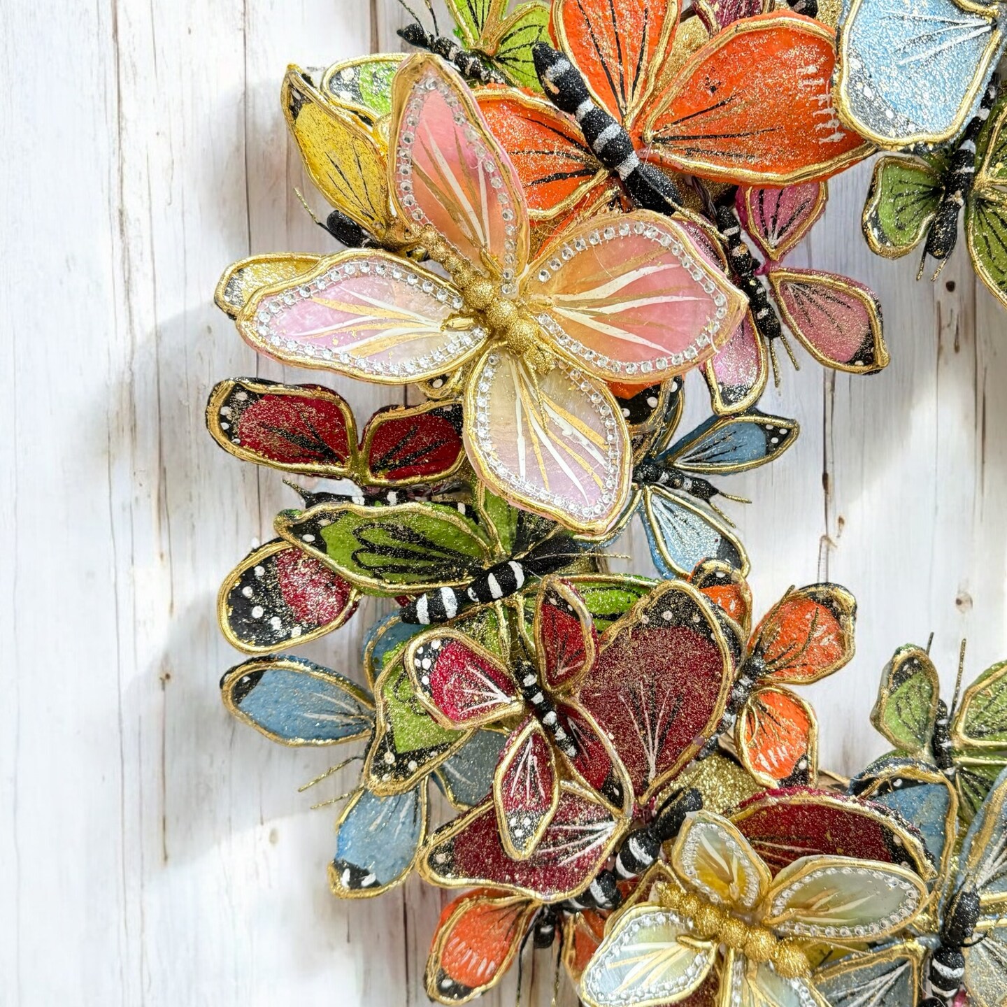 Capiz Butterfly Wreath