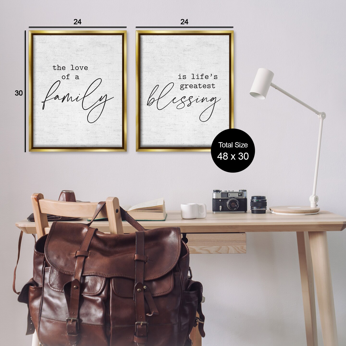 Stupell Industries Life&#x27;s Greatest Blessing Quote Framed Floater Canvas Wall Art