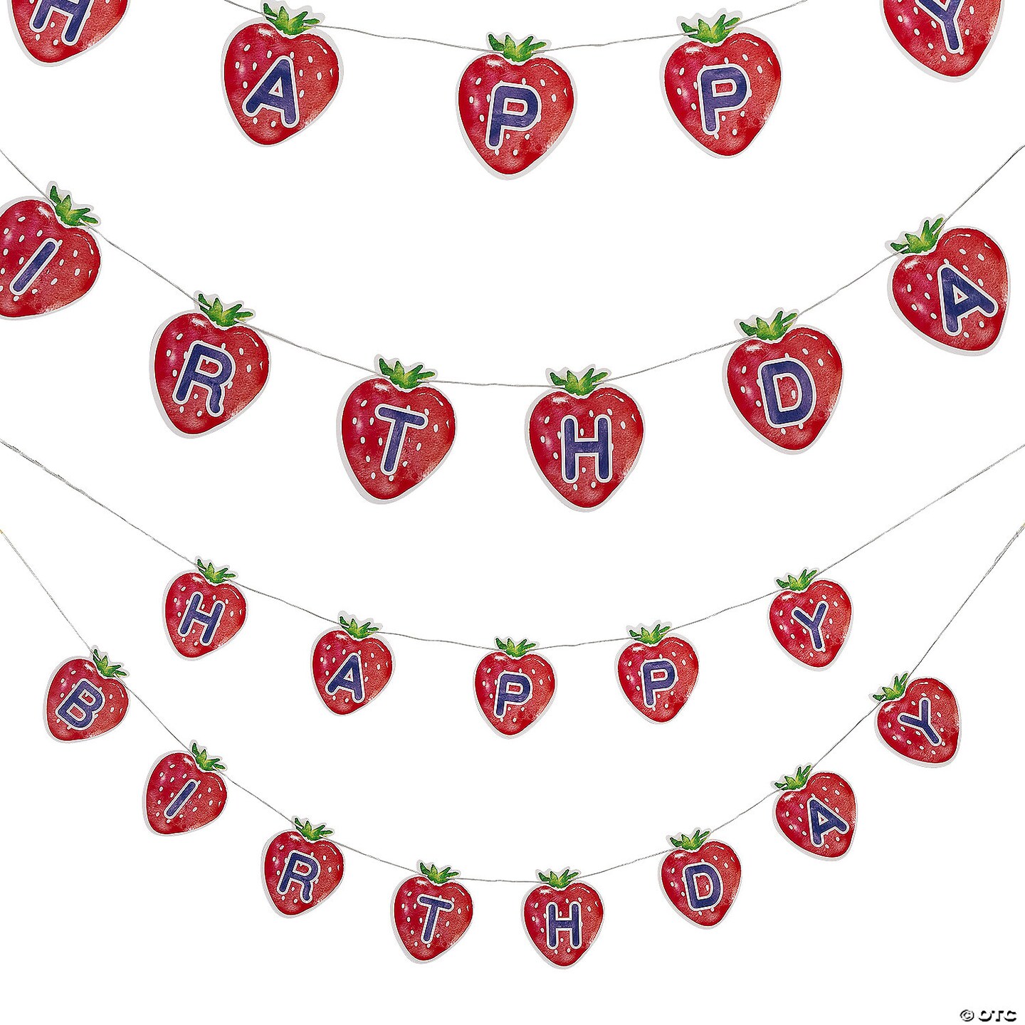 Strawberry Happy Birthday Banner
