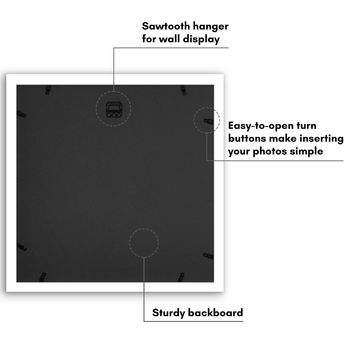 Americanflat 14x14 Collage Picture Frame - Fits Six 4x6 Photos or One 14x14 Photo