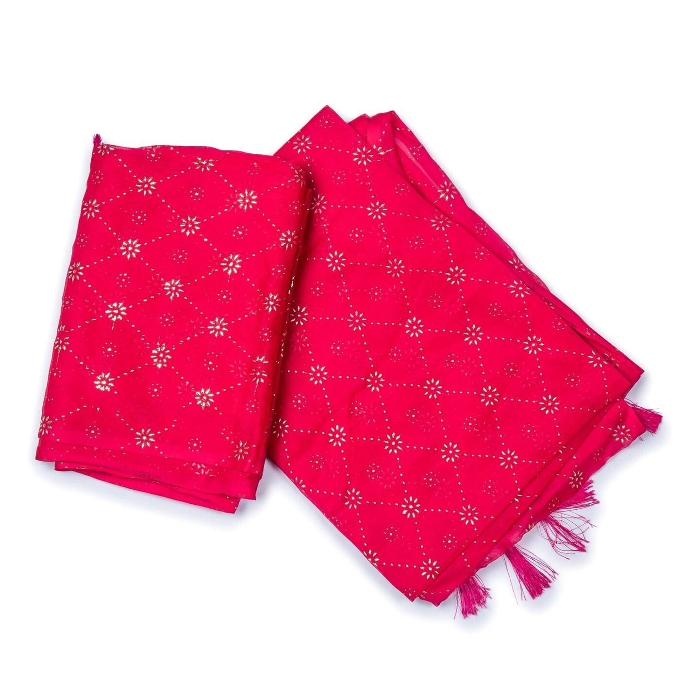 Chiffon Dupatta for Women Printing Scarf Shawl Wrap Soft Indian Wedding Lightweight Dupatta with Tassels Lace