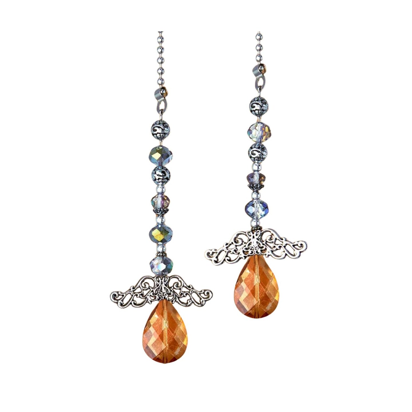 Kitcheniva Set Of 2 Vintage Style Jeweled Angel Ceiling Light Pull Chain