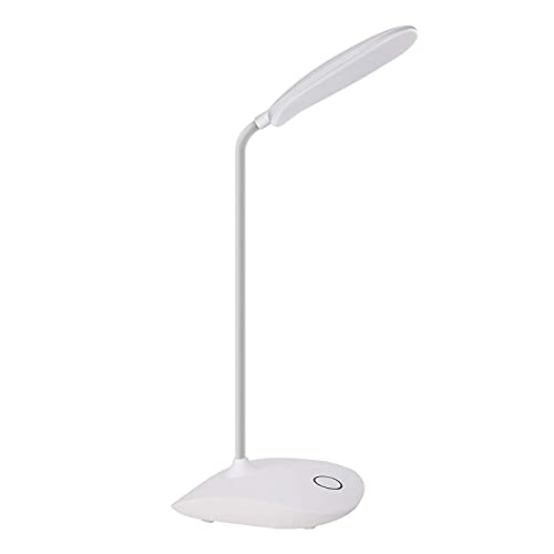 LED Desk Lamp with Flexible Gooseneck 3 Level Brightness, Battery Operated Table Lamp 5W Touch Control,Compact Portable lamp for Dorm Study Office Bedroom,Eye-Caring and Energy Saving