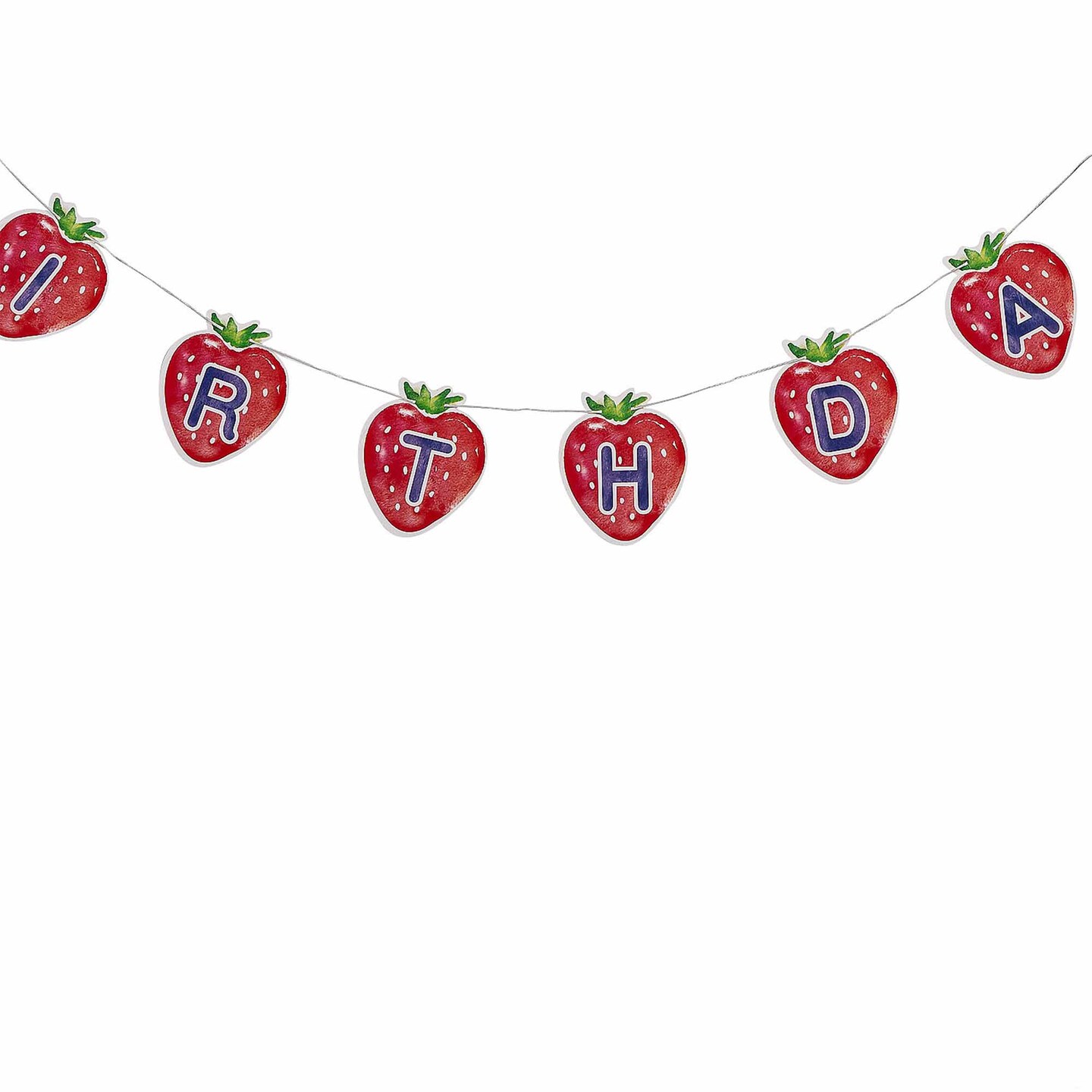 Strawberry Happy Birthday Banner