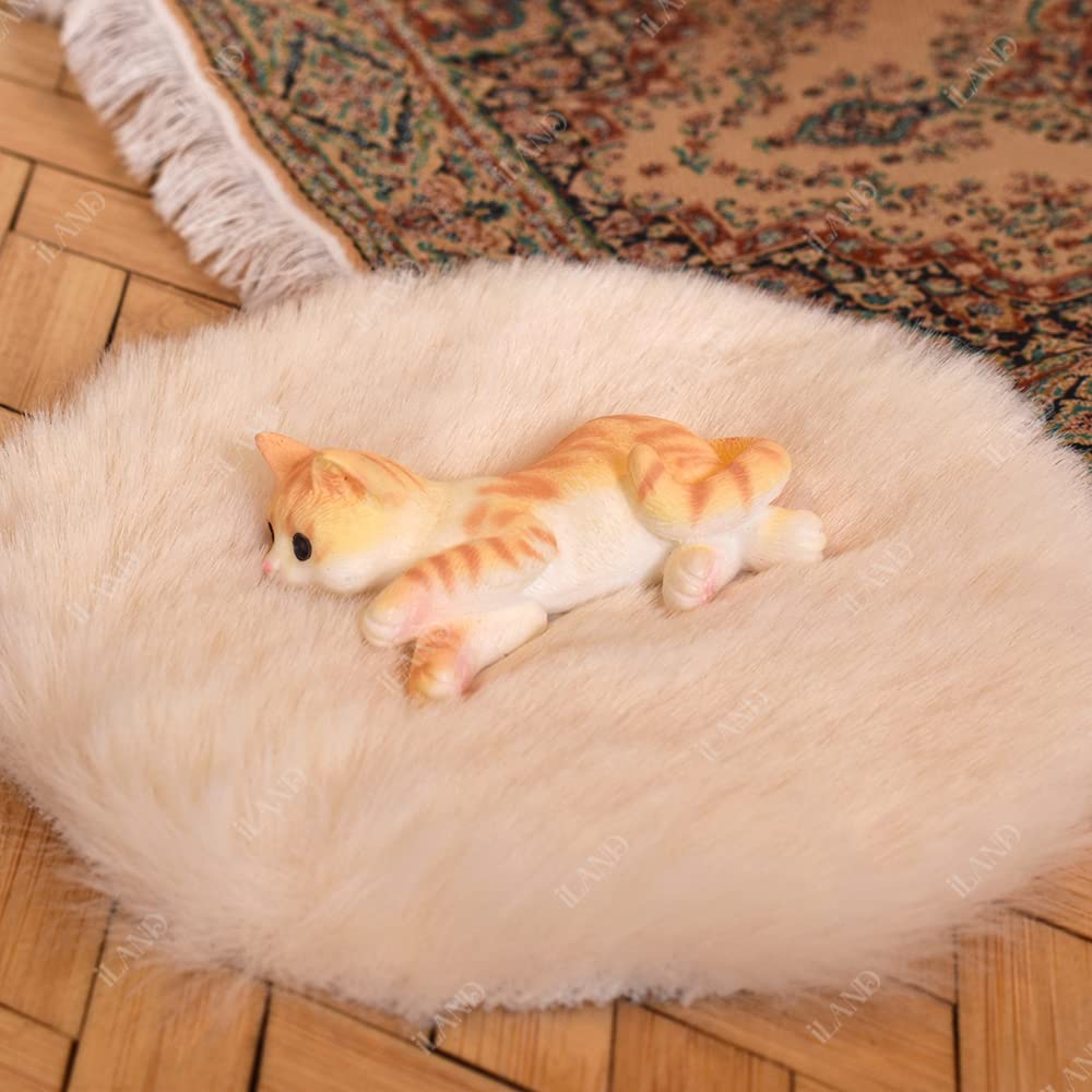 Cat Figurines, Dollhouse Cats w/ 1/12 scale Accessories, Realistic Hand Painted Mini Cat Decor, Cat Cake Toppers