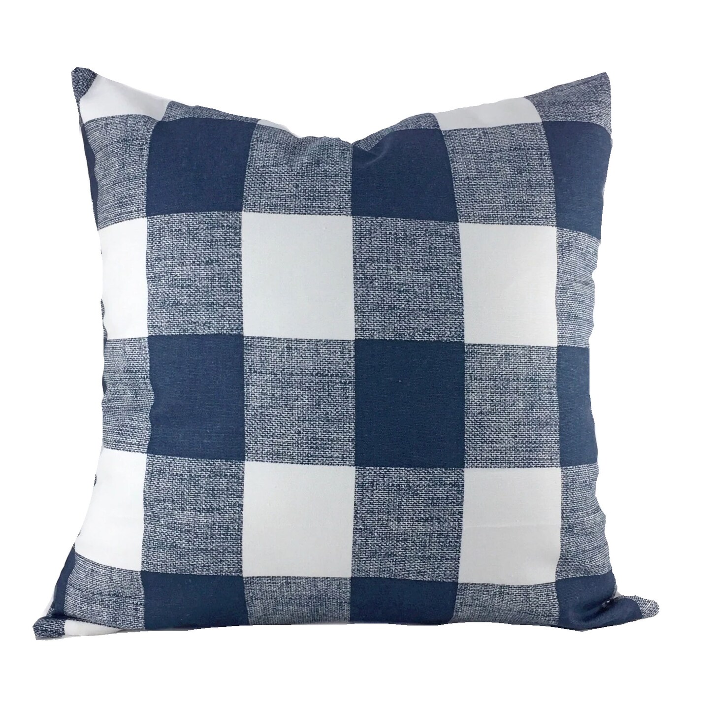 Navy fashion buffalo plaid pillow