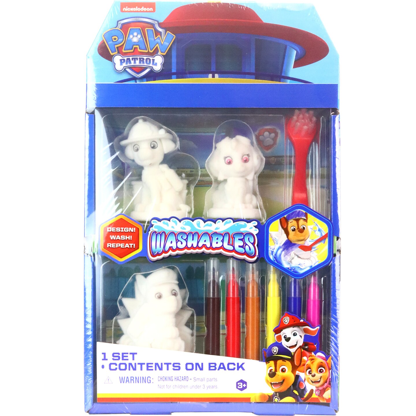 Paw Patrol Washables: 3 Fuzzy &#x26; Customizable Characters, Kids Ages 3+