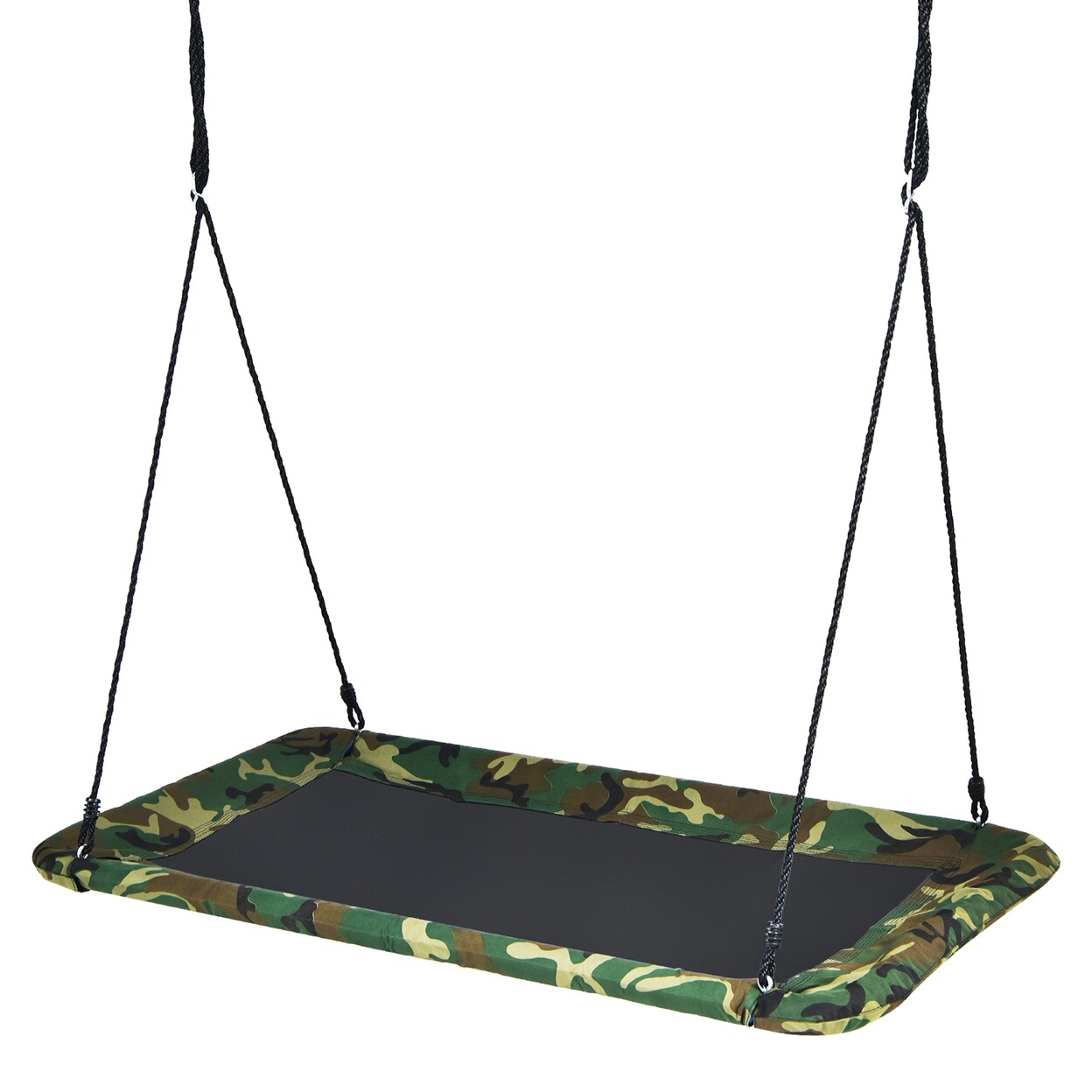 60 Kids Giant Tree Rectangle Swing 700 Lbs W/ Adjustable Hanging Ropes