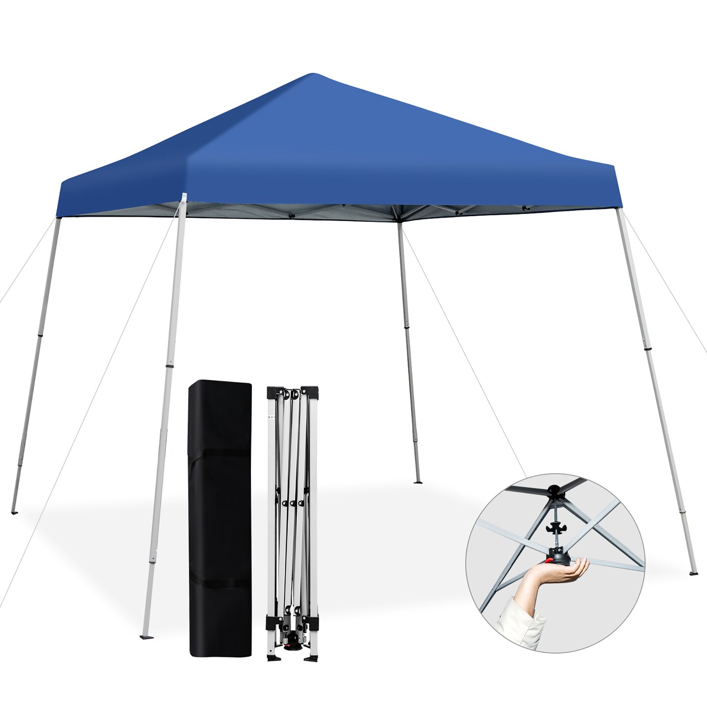 Costway 10x10ft Patio Outdoor Instant Pop-up Canopy Slanted Leg UPF50+ Sun Shelter