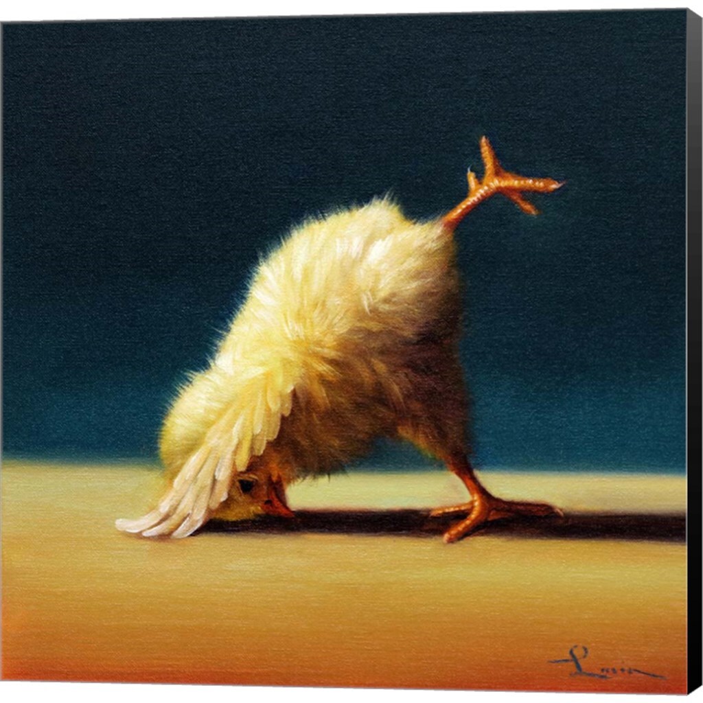 Yoga Chick Downward Dog Split by Lucia Heffernan 12&#x22; x 12&#x22; Canvas Wall Art