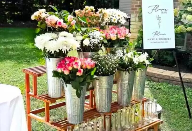 DIY Flower Bar Kit Bouquet Bar for Make Your Own Bouquet Station Bridal Shower