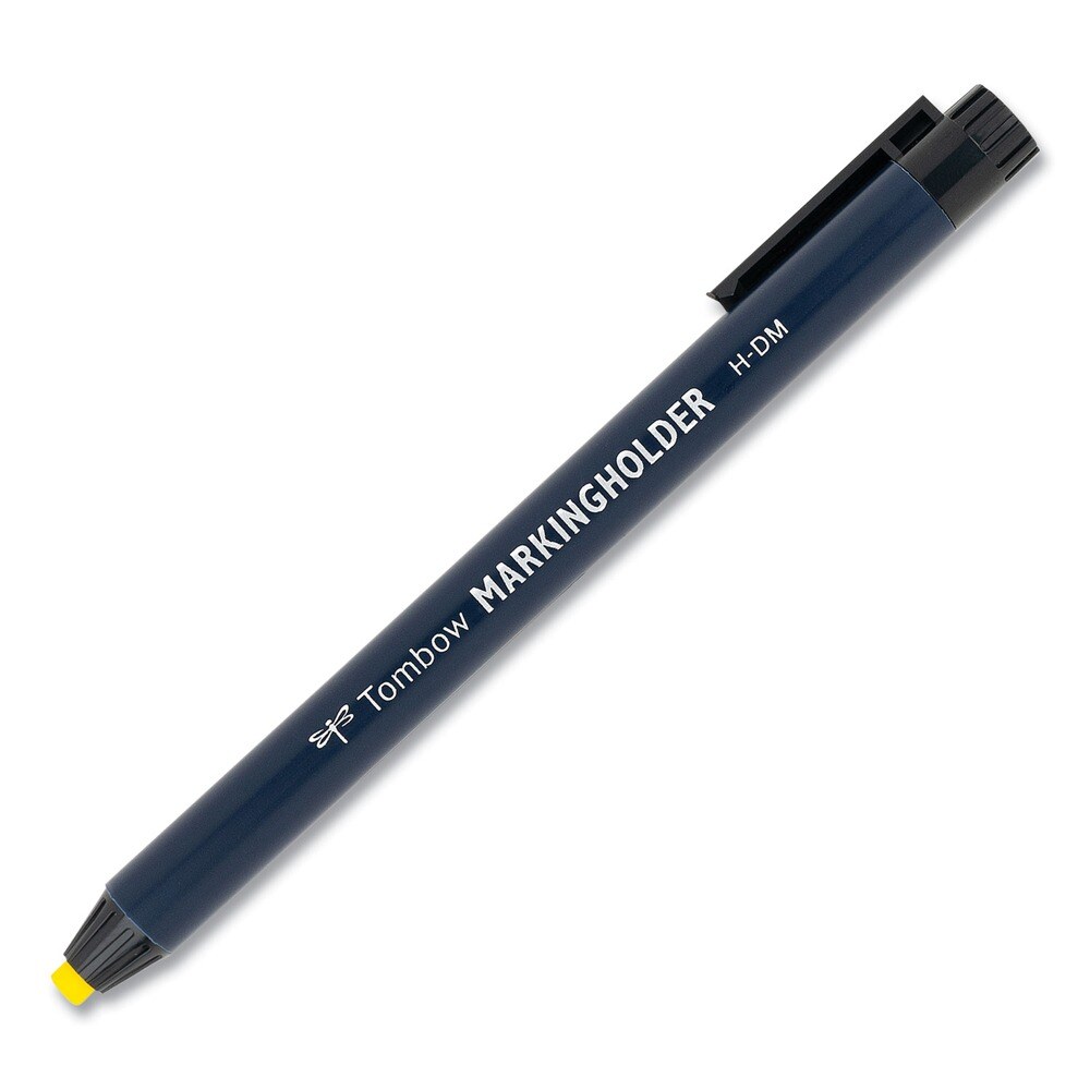 Tombow 4.4 millimeter Wax-Based Marking Pencil - Yellow Wax/Navy Blue Barrel (10/Box)