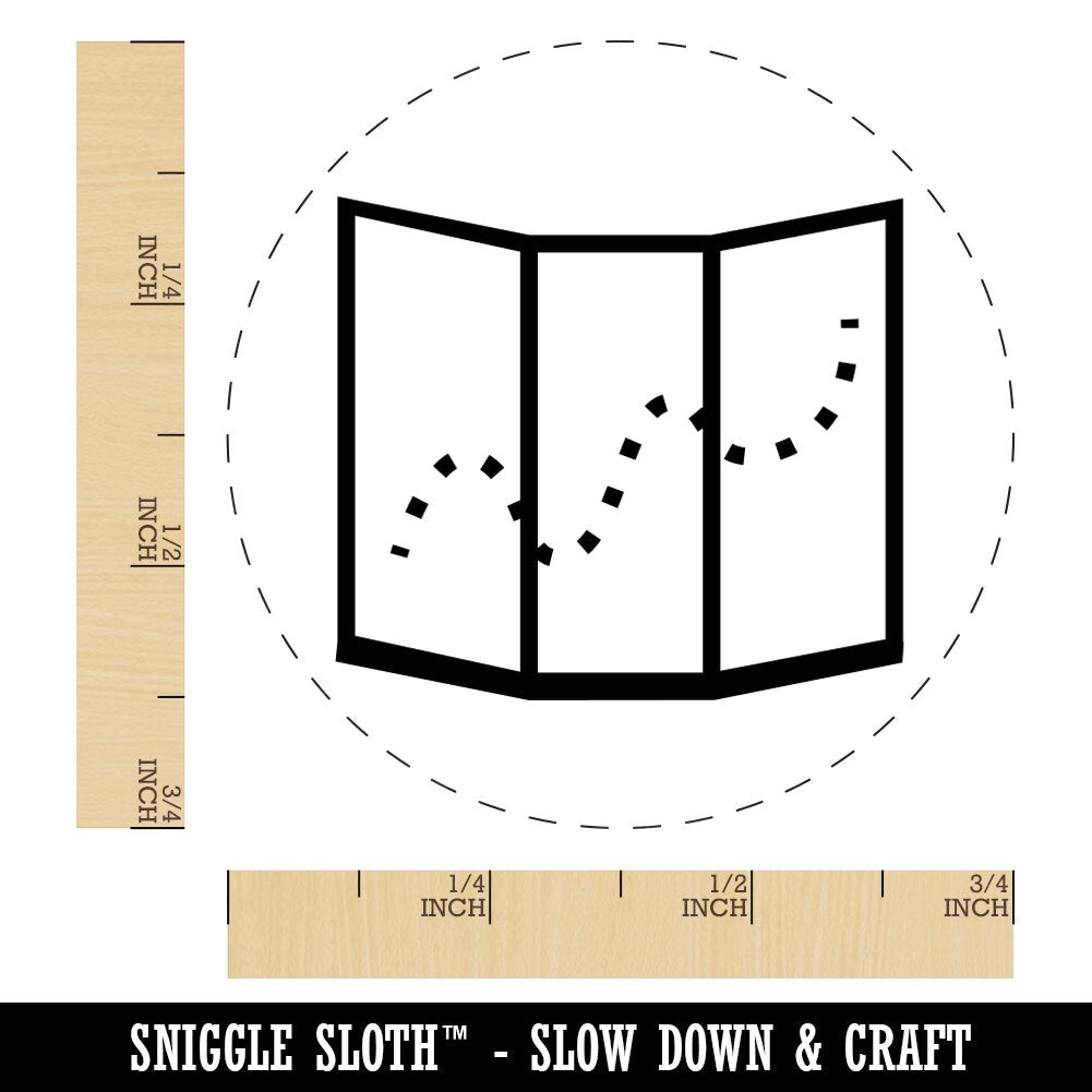 Hiking Trail Travel Map Icon Rubber Stamp for Stamping Crafting Planners