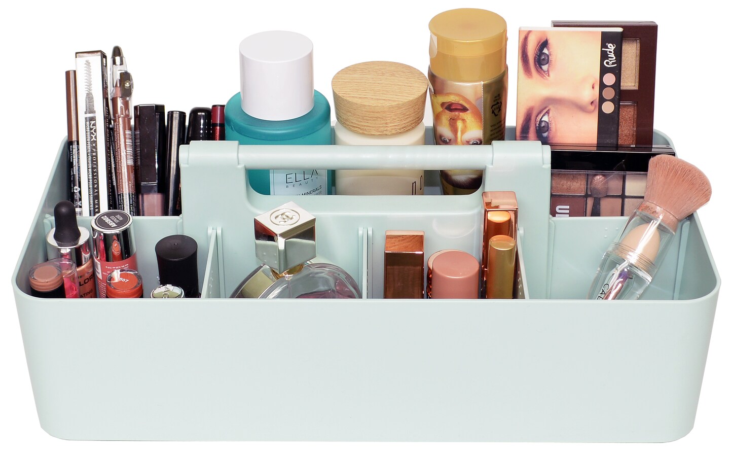 Enjoy Organizer Portable Caddy with Handle – 8-Compartment Storage Bin with Removable Dividers for Office, Crafts, and Home – Made in USA