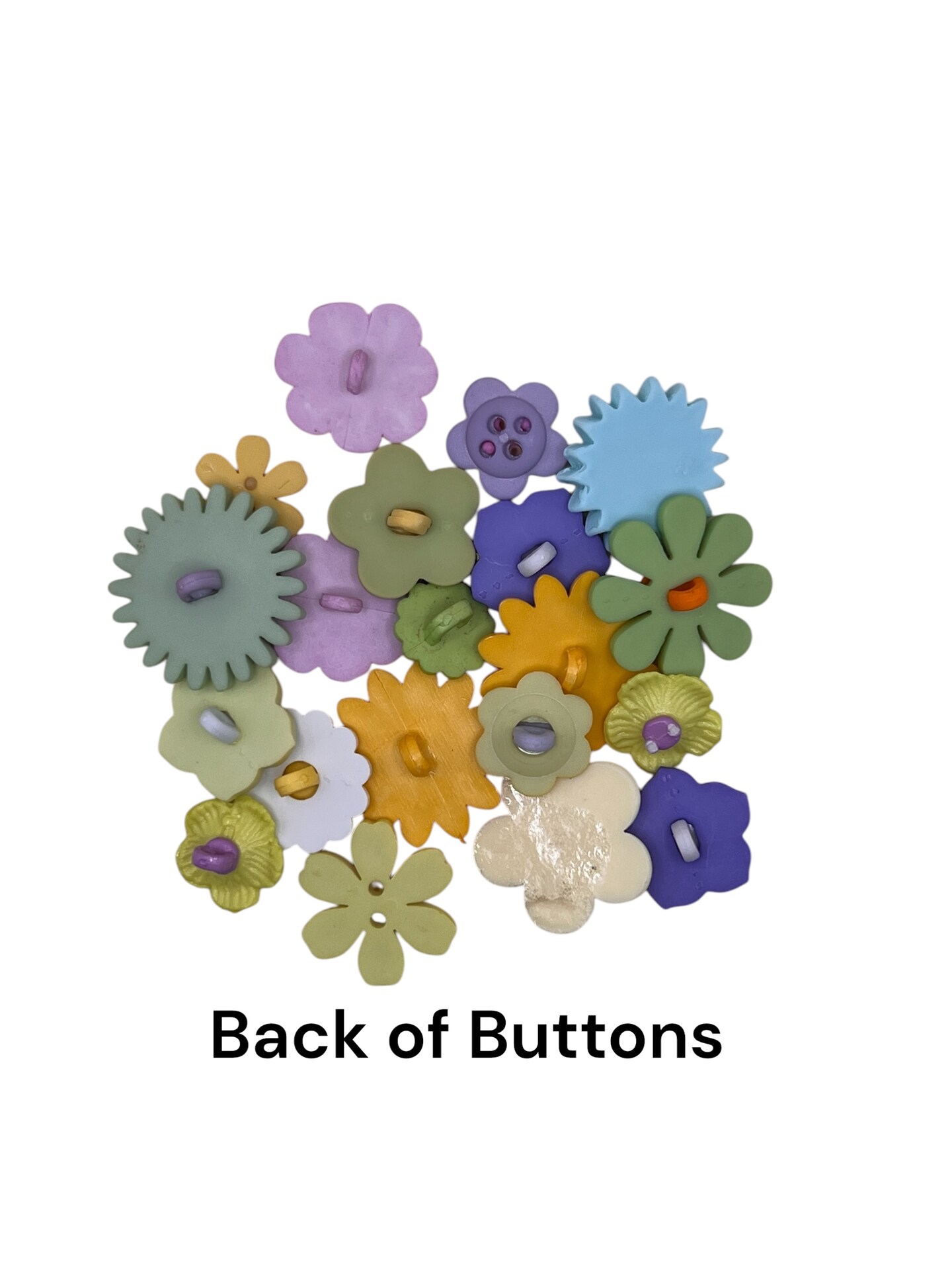 75-Piece Flower Button Variety Pack – Colorful Assorted Craft Buttons in Multiple Sizes – Shank & Sew-Through Style – for DIY Crafts, Sewing, Scrapbooking & Home Decor