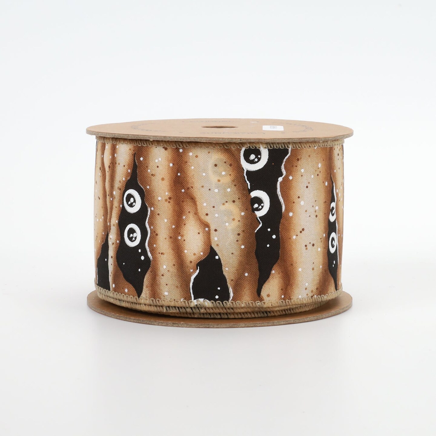 LaRibbons 2 1/2&#x22; Wired Ribbon | &#x22;Mummy&#x22; Brown/Black/White | 10 Yard Roll