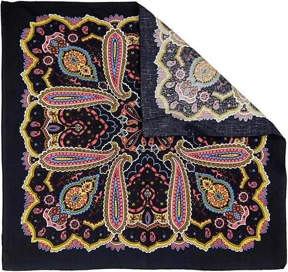 Paisley Hippie Bandana 22x22 Inches