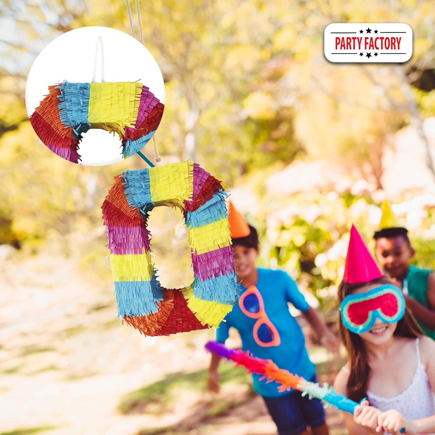 Pinata numbers 0-9 children birthday punch pinata 16.5 x 13.7 x 3.1 inch decoration birthday decoration (0)