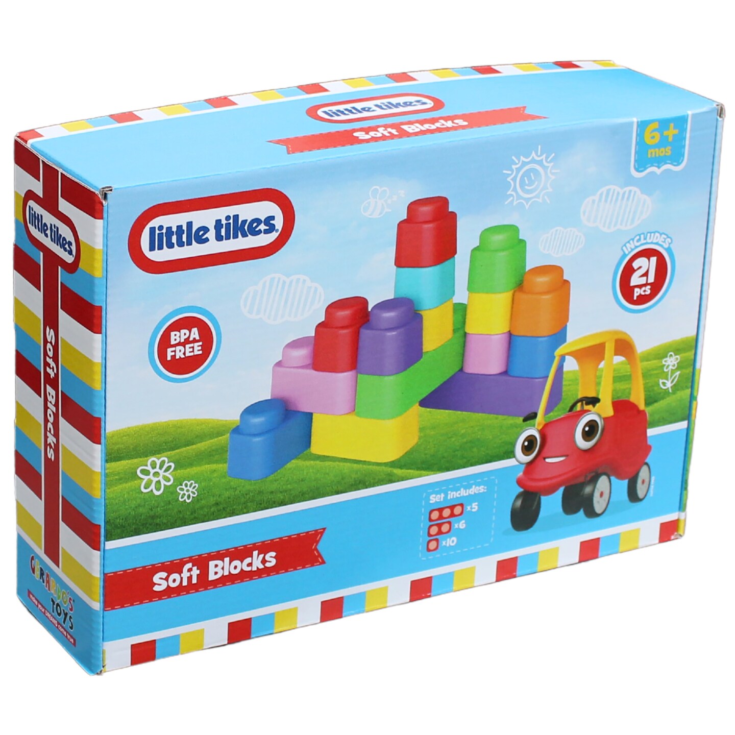 Little Tikes: Soft Blocks - 21 Piece Set - Building & Stacking Toys, Food Grade Durable Materials, Safe For Teething Babies, Toddler & Kids 6 Months+