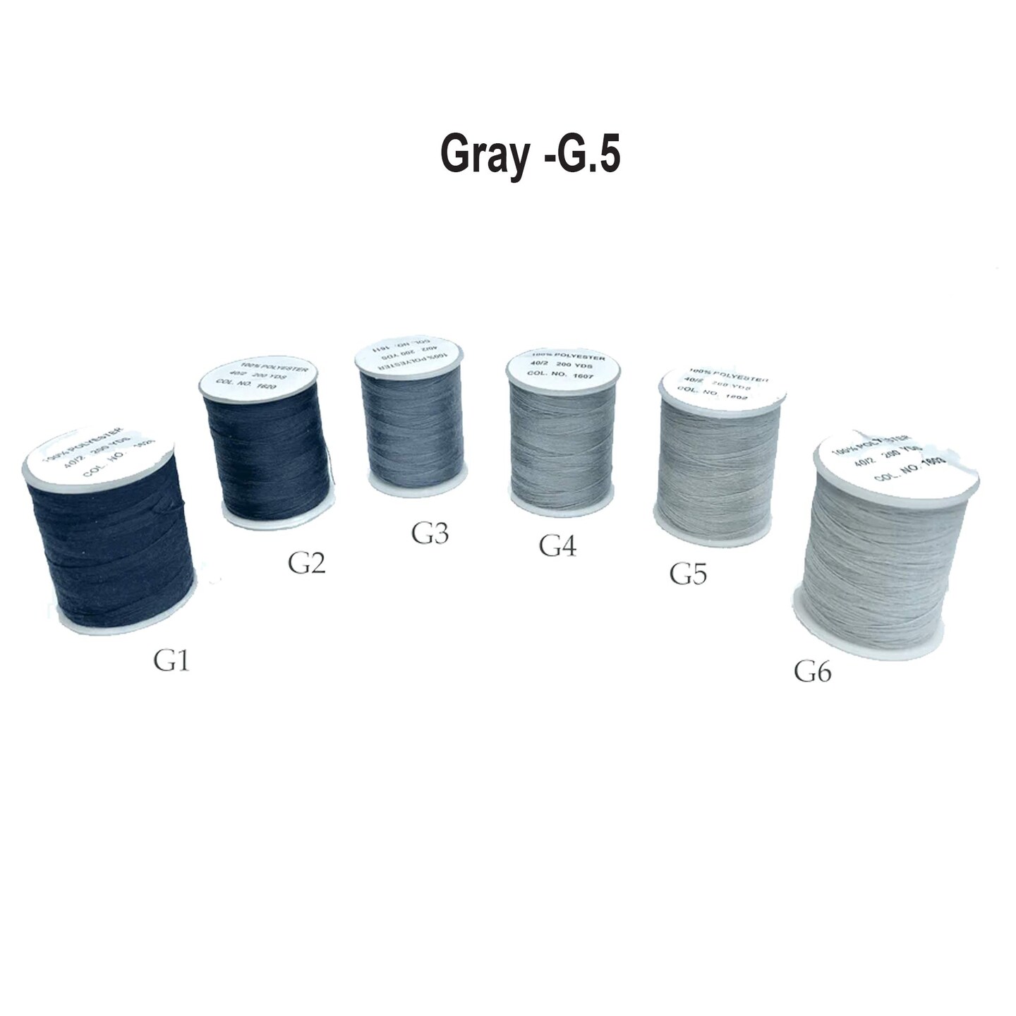 200 Yards Small Spool Gray Polyester Thread for Garment Repairs and DIY