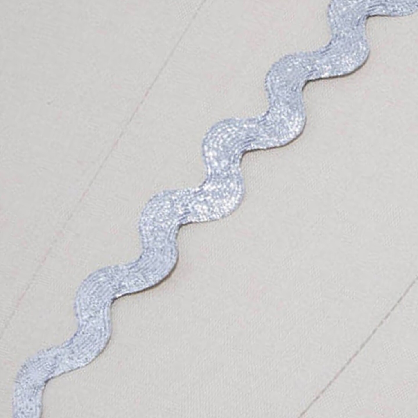 2 Yards 12mm Metallic Silver Ric Rac Trim – Large Zig Zag Ribbon for Crafts, Sewing, Holiday & Home Decor