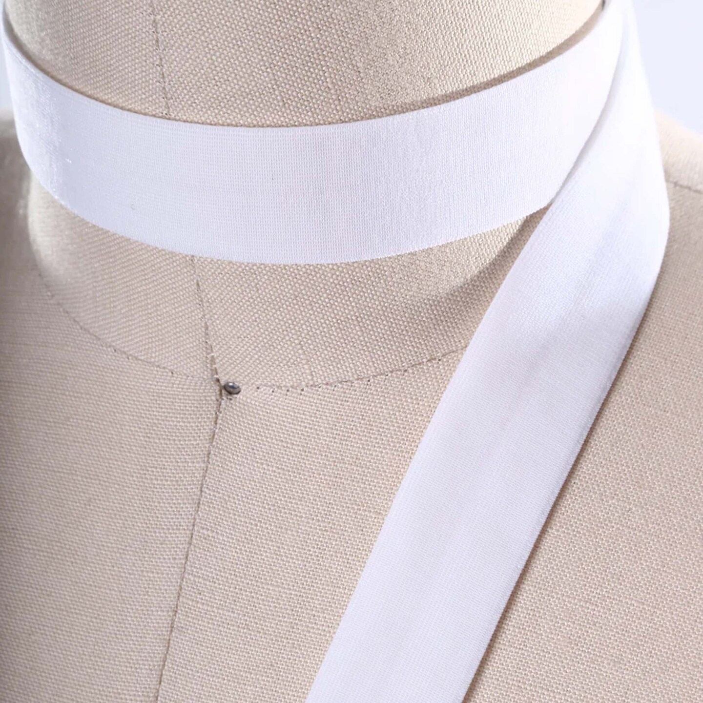 5/8&#x22; White Fold Over Elastic Trim Soft Sewing Craft Band 3 Yards