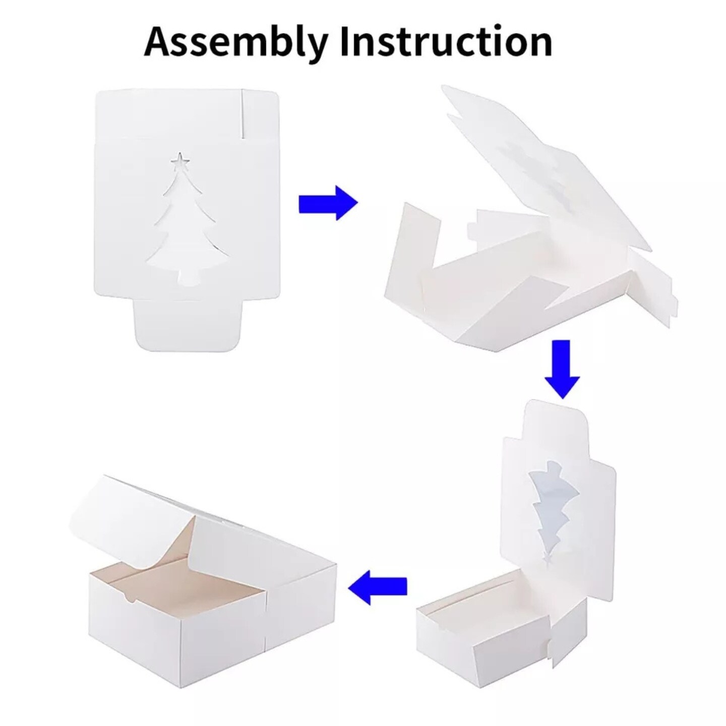 Kitcheniva 24 Pcs Plain White Treat Christmas Cookie Boxes Gift