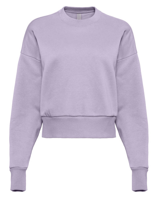 Romose Women's Long Sleeve Crewneck Sweatshirt - Lightweight Pullover With Pocket, Purple, M - View #4
