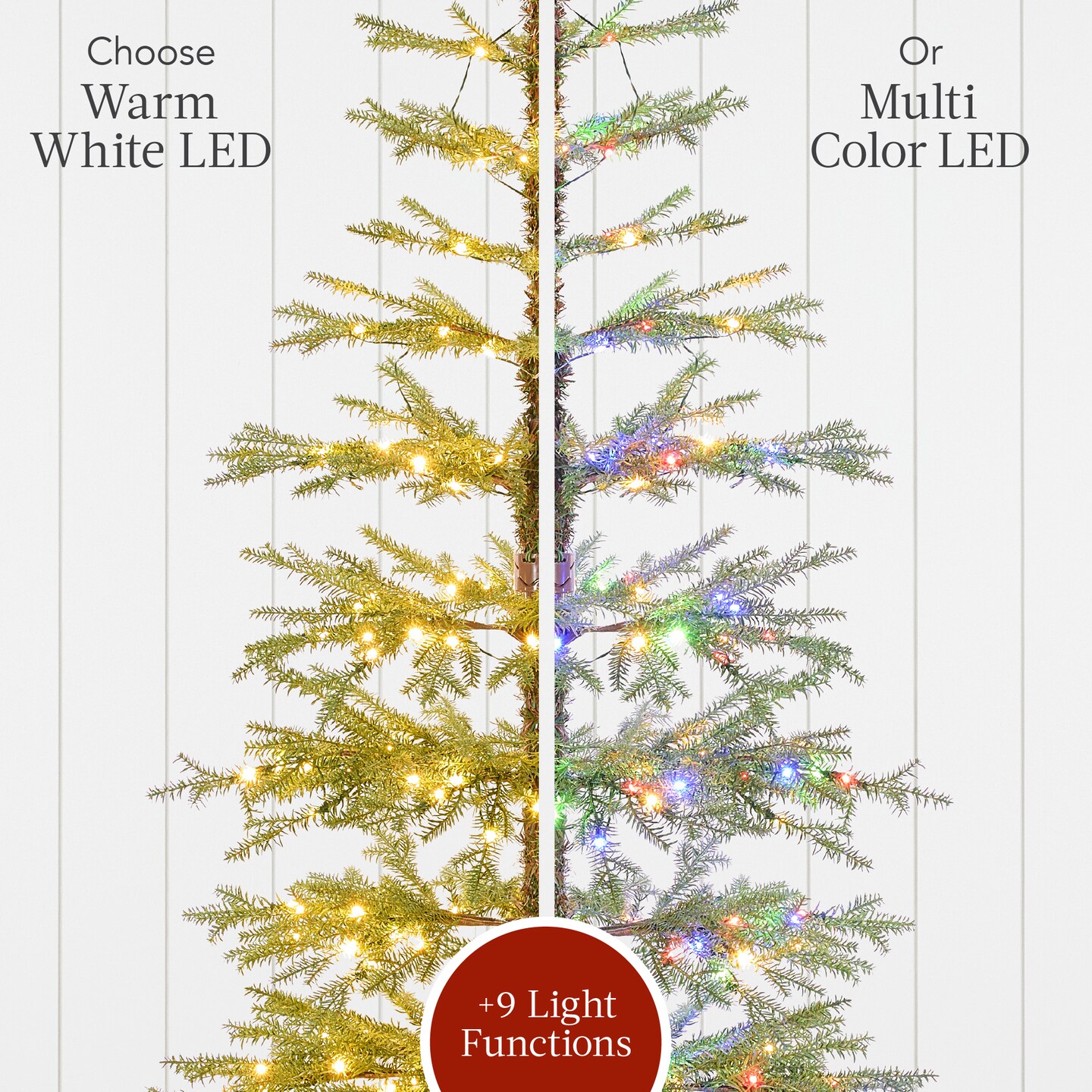Best Choice Products Pre-Lit Sparse Christmas Tree w/ 2-in-1 LED Lights, Cordless Connection