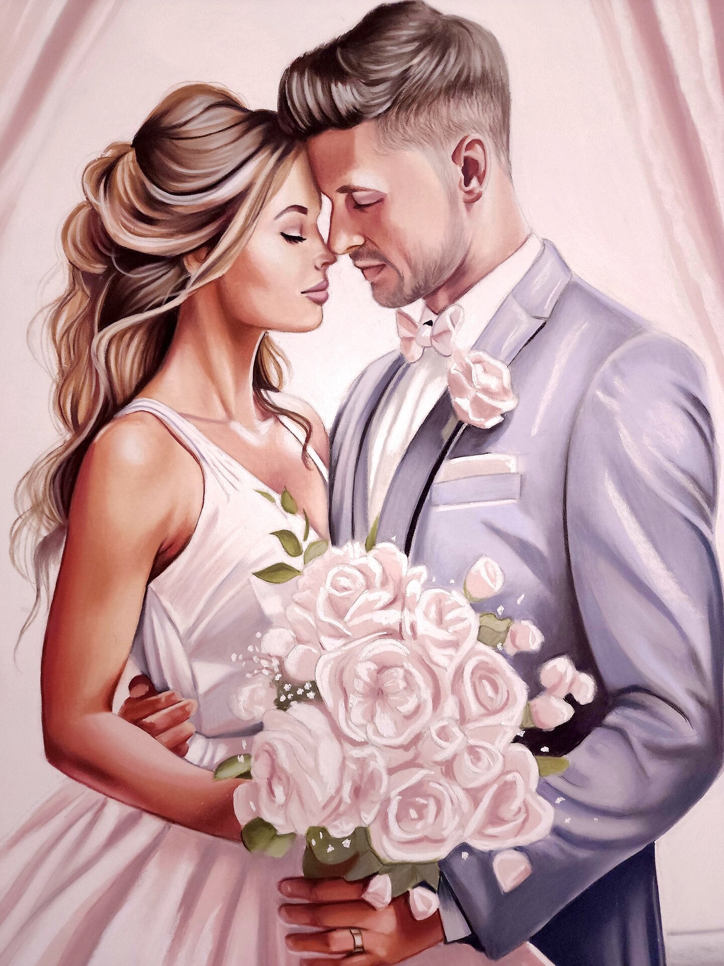 Realistic Soft Pastel Portrait, Portrait Drawing, Portrait painting, professional portrait art, family portrait product 2