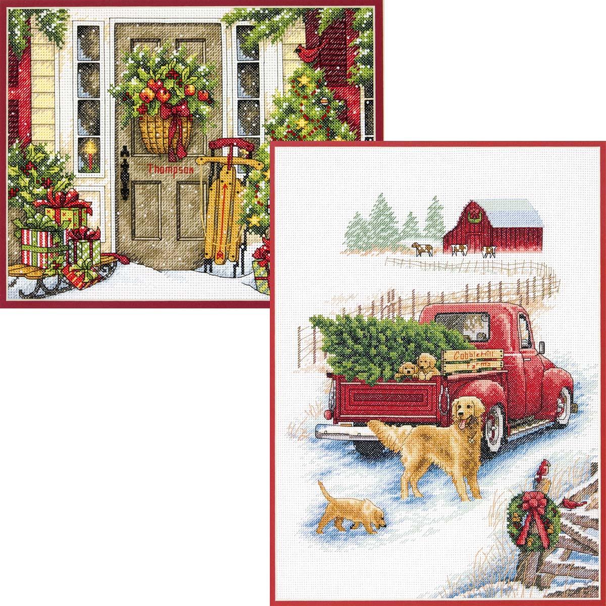 Christmas Duo Set Counted Cross-Stitch Kit