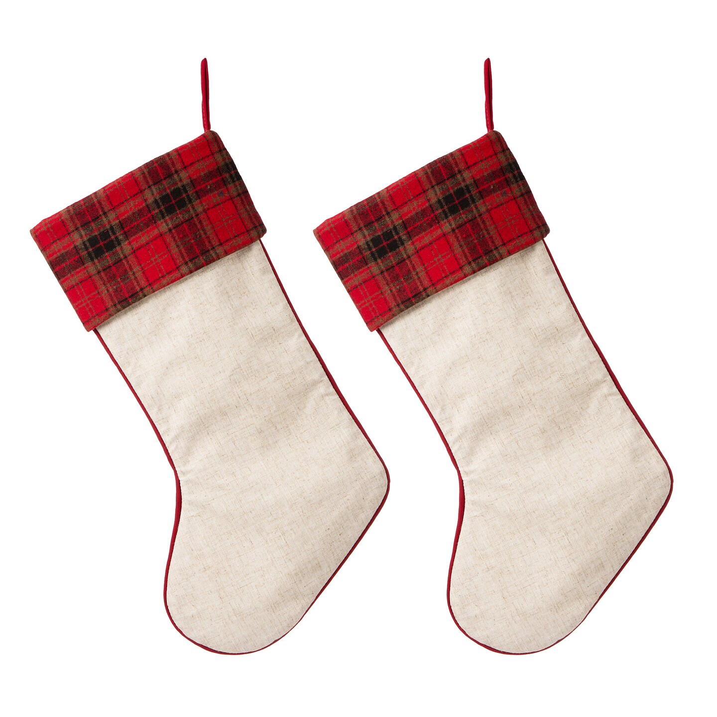 Set of 2 21&#x27;&#x27;L Christmas Stockings - Red Truck/Dachshund